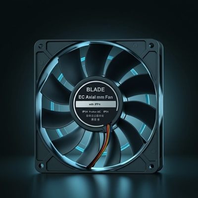 刃 225mm 高温耐性 60°C IP54 EC 軸風扇